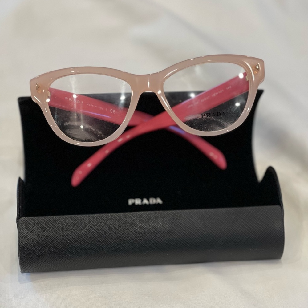 PRADA VPR 23S UEW-101 - 140 LIGHT PINK EYEGLASSES